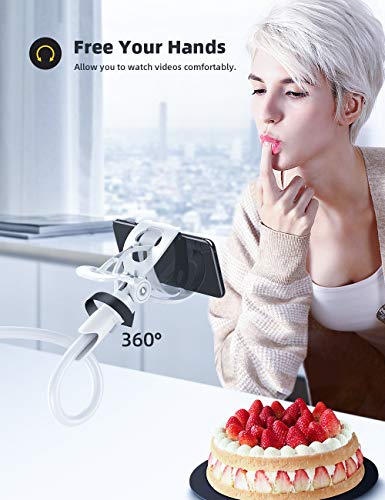 Phone Holder Bed Gooseneck Mount - Lamicall Cell Phone Clamp Clip for Desk, Flexible Lazy Long Arm Headboard Bedside, Overhead Mount Stand, Compatible with Phone 12 Mini 11 Pro Xs Max XR X 8 7 6 Plus