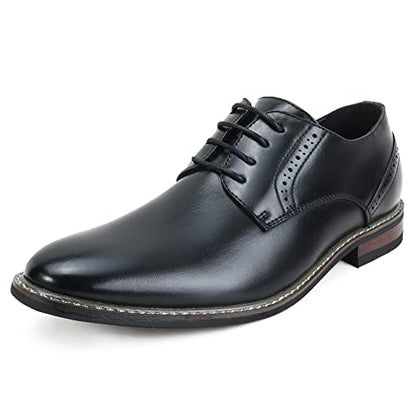 Mens Retro Casual Shoes Men's Lace Up Derby Dress Shoes Formal Oxford Black Dress Shoes for Men Comfortable Oxfords Size 12