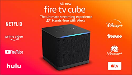 Fire TV Cube, Hands-free streaming device with Alexa, Wi-Fi 6E, 4K Ultra HD