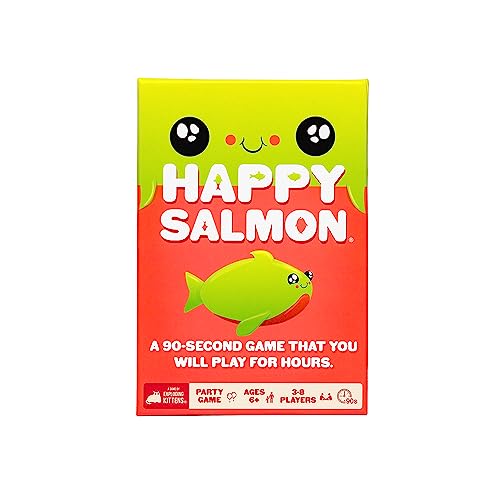 Exploding Kittens Happy Salmon Family-Friendly Party - Card Games for Adults, Teens & Kids