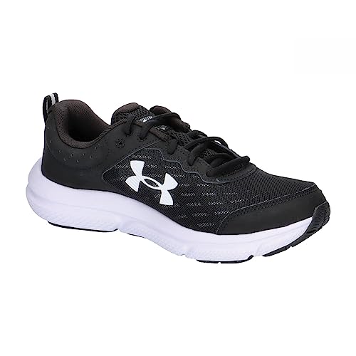 Under Armour Men's Charged Assert 10 Running Shoe, (001) Black/Black/White, 11