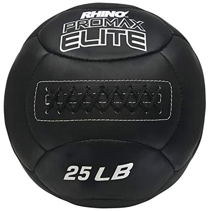 Champion Sports PRX25 Rhino Promax Elite Slam Balls, 25 lb, Soft Shell with Non-Slip Grip, Medicine Wall Exercise Ball for Weightlifting, Plyometrics, Cross Training, & Home Gym Fitness