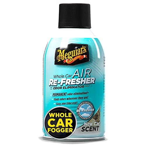 Meguiar's Whole Car Air Refresher, Odor Eliminator Spray Eliminates Strong Vehicle Odors, New Car Scent - 2 Oz Spray Bottle