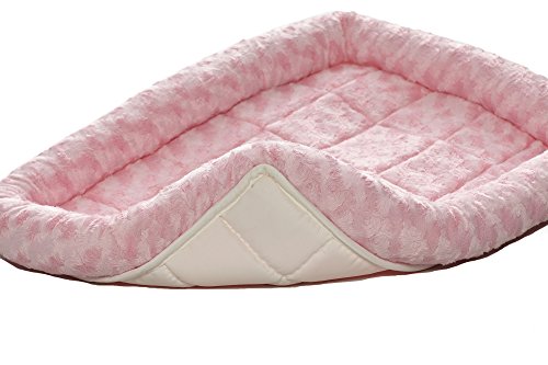 MidWest Homes for Pets Bolster Dog Bed 18L-Inch Pink Dog Bed or Cat Bed w/ Comfortable Bolster | Ideal for "Toy" Dog Breeds & Fits an 18-Inch Dog Crate | Easy Maintenance Machine Wash & Dry