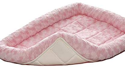 MidWest Homes for Pets Bolster Dog Bed 18L-Inch Pink Dog Bed or Cat Bed w/ Comfortable Bolster | Ideal for "Toy" Dog Breeds & Fits an 18-Inch Dog Crate | Easy Maintenance Machine Wash & Dry