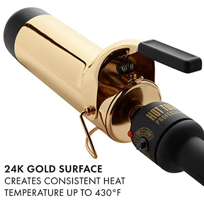 HOT TOOLS Pro Artist 24K Gold Jumbo Curling Iron | Long Lasting, Defined Curls (2 in)