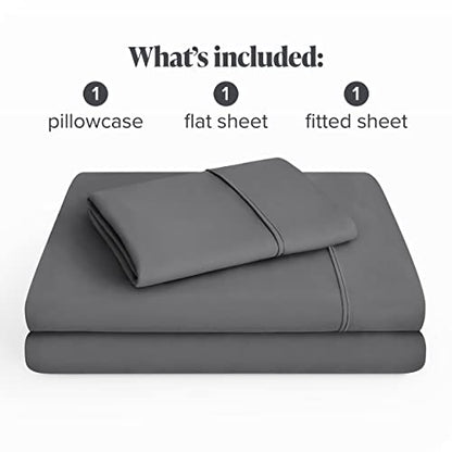 Bare Home Twin XL Sheet Set - College Dorm Size - Luxury 1800 Ultra-Soft Microfiber Twin Extra Long Bed Sheets - Deep Pockets - Easy Fit - Extra Soft - 3 Piece Set - Bed Sheets (Twin XL, Grey)