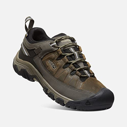 KEEN Men's Targhee 3 Low Height Waterproof Hiking Shoes, Bungee Cord/Black, 11