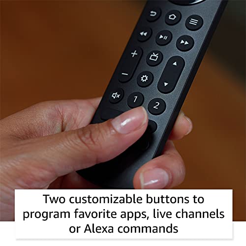 Amazon Alexa Voice Remote Pro, includes remote finder, TV controls, backlit buttons, requires compatible Fire TV device