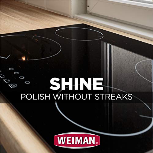 Weiman Cooktop and Stove Top Cleaner Kit - Glass Cook Top Cleaner and Polish 10 oz. Scrubbing Pad, Cleaning Tool, Razor, Scraper