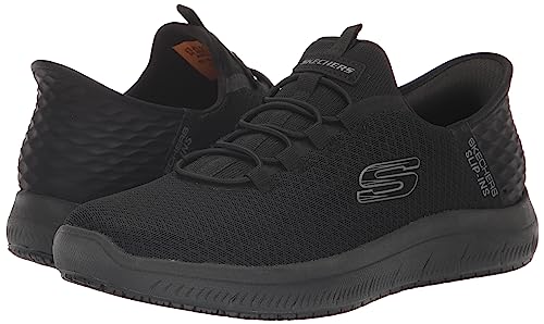 Skechers Men's Summits 200205W Colsin SR Slip-Ins Work Shoe, BBK, 9.5 Wide