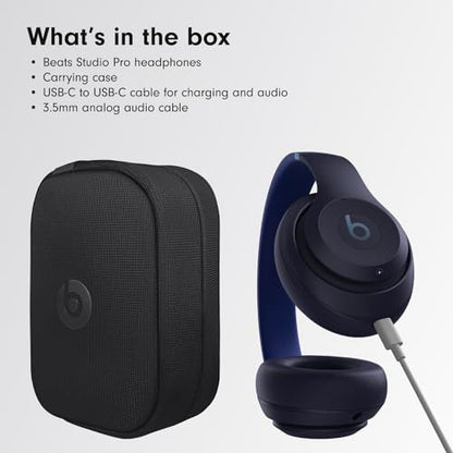 Beats Studio Pro - Wireless Bluetooth Noise Cancelling Headphones - Personalized Spatial Audio, USB-C Lossless Audio, Apple & Android Compatibility, Up to 40 Hours Battery Life - Navy