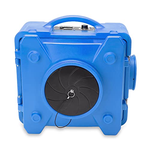 BlueDri BD-AS-550-BL Negative Machine Airbourne Cleaner HEPA Scrubber Water Damage Restoration Equipment Air Purifier, Blue