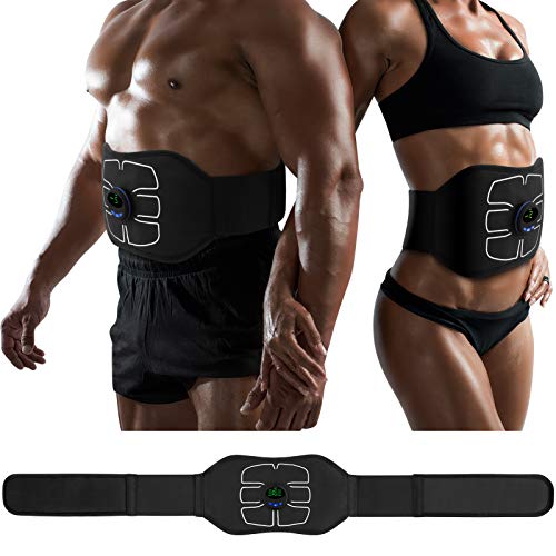 MarCoolTrip MZ ABS Stimulator,Ab Machine,Abdominal Toning Belt Workout Portable Ab Stimulator Home Office Fitness Workout Equipment for Abdomen Black