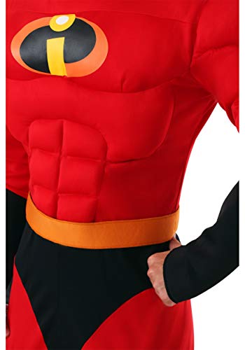 Disguise Men's Mr. Incredible Classic Muscle Adult Costume, red, Medium (38-40)