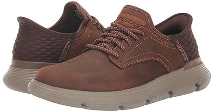 Skechers Men's Garza-Gervin Slip-in Moccasin, Brown, 11