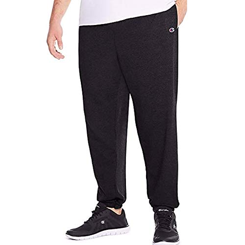 Champion Big and Tall Joggers for Men – Mens Lightweight Jersey Workout Pants Black