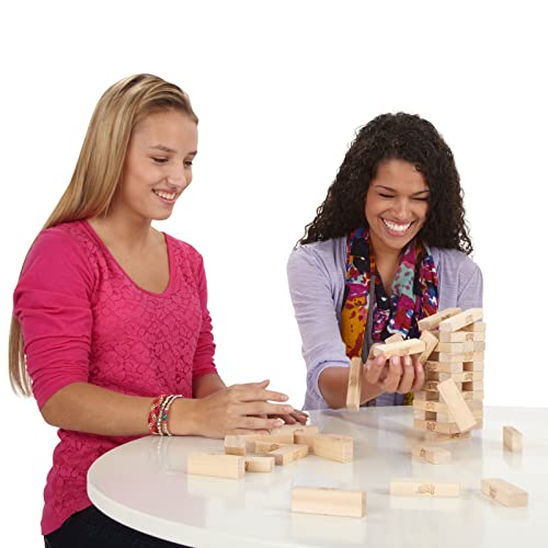 Hasbro Jenga Classic Game with Genuine Hardwood Blocks,Stacking Tower Game for 1 or More Players,Kids Ages 6 and Up