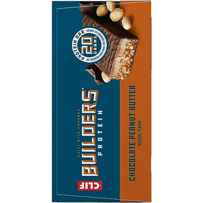 CLIF Builders - Chocolate Peanut Butter - Protein Bars - 2.4 oz. (12 Pack)