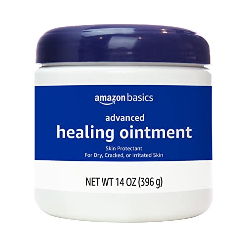 Amazon Basics Healing Ointment and Skin Protectant for Dry & Cracked Skin, Fragrance Free, 14 Ounce, Pack of 1