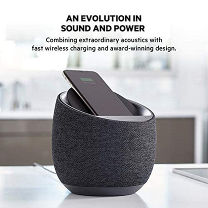 Belkin SOUNDFORM Elite Hi-Fi Smart Speaker + Wireless Charger (Alexa Voice-Controlled Bluetooth Speaker) Sound Technology By Devialet, Fast Wireless Charging for iPhone, Samsung Galaxy & More - Black