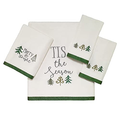 Avanti Linens - Hand Towel, Soft & Absorbent Cotton, Holiday Bathroom Decor (Christmas Trees Collection)