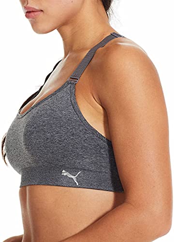 PUMA Women Sports Bra, 3-Pack (Black/White/Grey, Large)