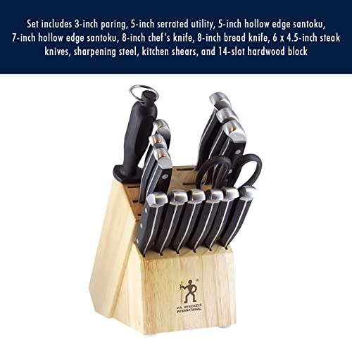 HENCKELS Statement Razor-Sharp 15-Piece Knife Set with Block, German Engineered Knife Informed by over 100 Years of Mastery