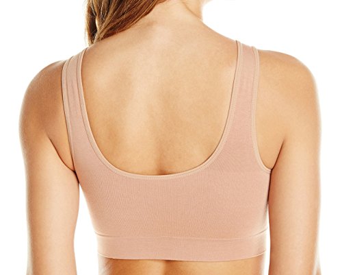 KINYAOYAO 5 Pack Women's Ultimate Comfy Medium Support Seamless Wireless Sports Bra with Removable Pads,Large
