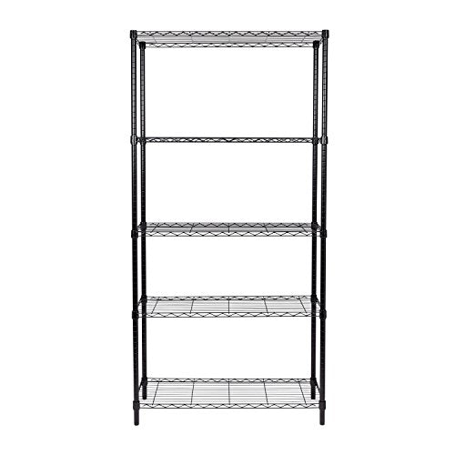 Honey-Can-Do SHF-01442 Storage Shelving, 5-Tier, Black