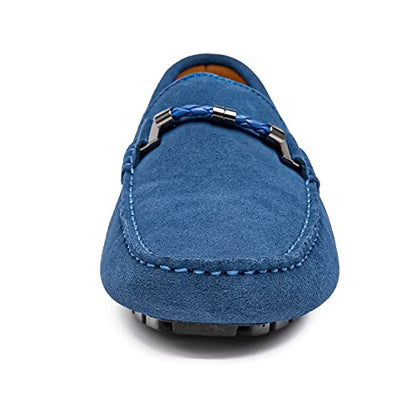 Go Tour New Mens Casual Loafers Moccasins Slip On Driving Shoes Sapphire Blue 9.5/43