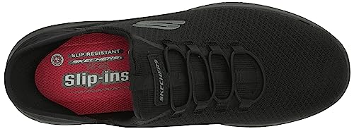 Skechers Men's Summits 200205W Colsin SR Slip-Ins Work Shoe, BBK, 9.5 Wide