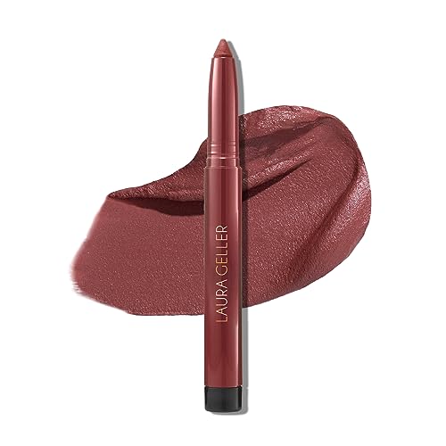 LAURA GELLER NEW YORK Kajal Longwear Matte Lip Color | Transfer Proof Nourishing Formula with Built In Sharpener| Mulberry