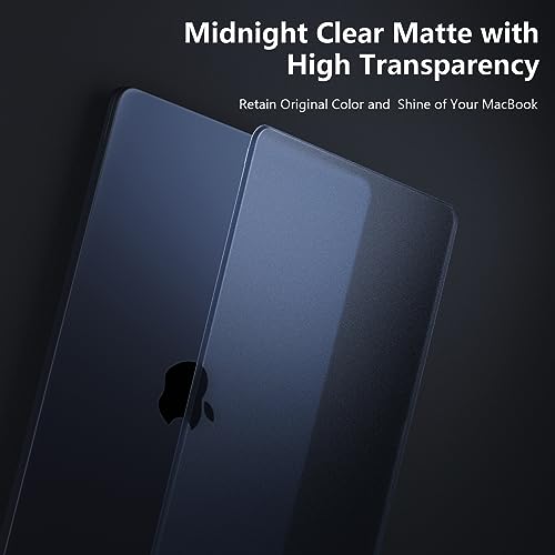 Soonjet Compatible with MacBook Air 15 inch Case M2 2023 [100% Match Official Color] [Ultra Thin Armor] Protective Hard Shell Matte Cover for Laptop Model A2941 - Exclusive Midnight