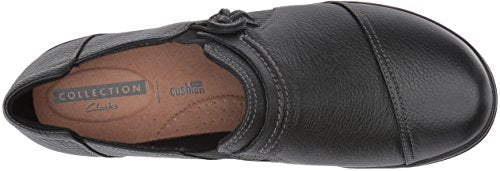 Clarks womens Cheyn Madi Slip On Loafer, Black Tumbled Leather, 7.5 US