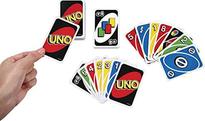 Mattel Games UNO Card Game for Family Night, Travel Game & Gift for Kids in a Collectible Storage Tin for 2-10 Players (Amazon Exclusive)