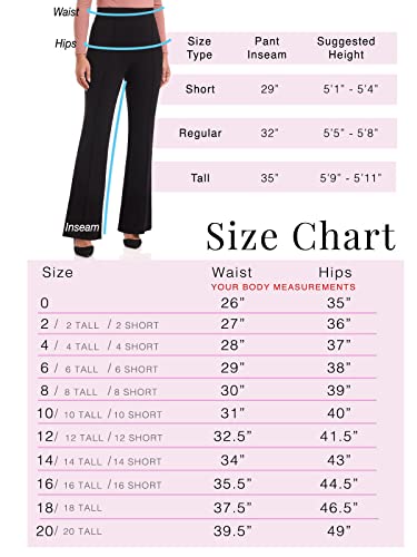 Rekucci Women's Secret Figure High Waist Knit Pull-On Flared Pant (14 Short, Navy)