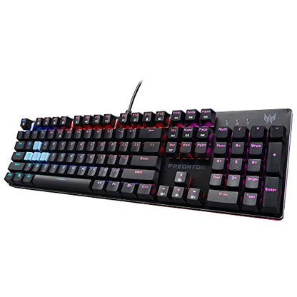 Acer Predator Aethon 303 Wired Gaming Keyboard - Kailh Blue Mechanical Switches | RGB Illuminated Keyboard | 12 Backlight Effects | 5 Pre-Set Gaming Modes & 3 Sidelight Effects | 100% Anti-Ghosting