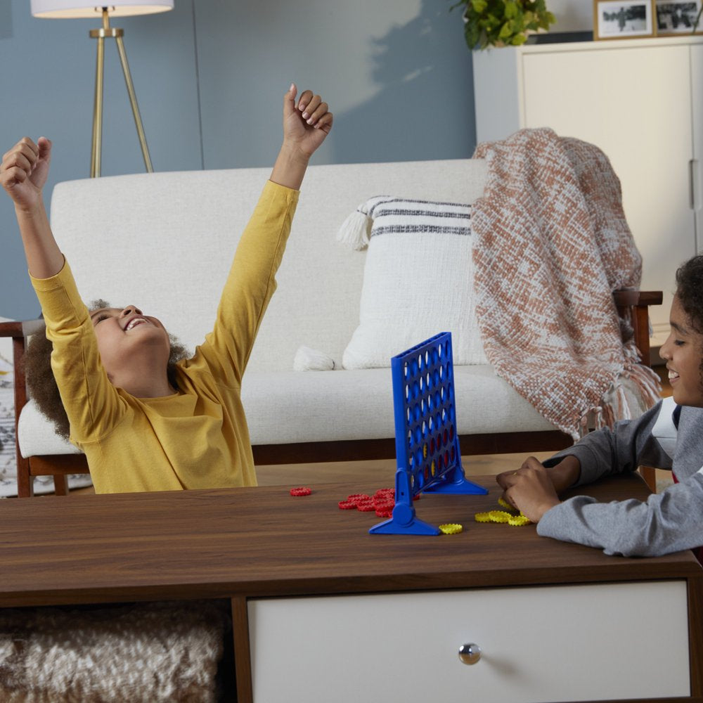 Connect 4 Classic Grid Board Game, 4 in a Row Game for Kids, 2 Player Strategy Board Games, Ages 6+