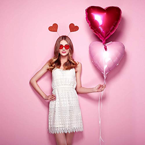 Valentines Day Heart Head Boppers Headbands and Heart Shape Sunglasses for Party Props Holiday Wedding Birthday Costume Accessory