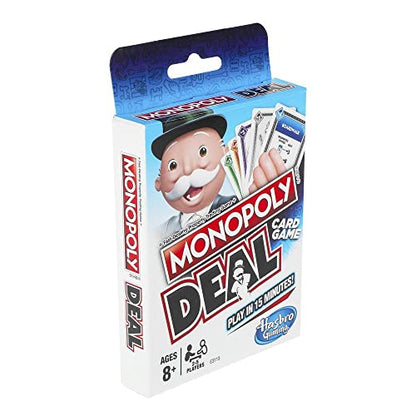 Monopoly Deal Quick-Playing Card Game for Families, Kids Ages 8 and Up and 2-5 Players