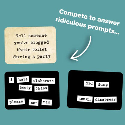 Ransom Notes - The Ridiculous Word Magnet Party Game, 3+ Players