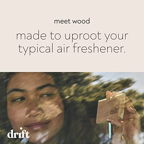 Drift Car Air Freshener - Wood Air Freshener - Car Odor Eliminator - Amber Scent Starter Kit