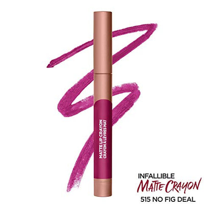 L'Oreal Paris Infallible Matte Lip Crayon, No Blossom Fig Deal (Packaging May Vary)