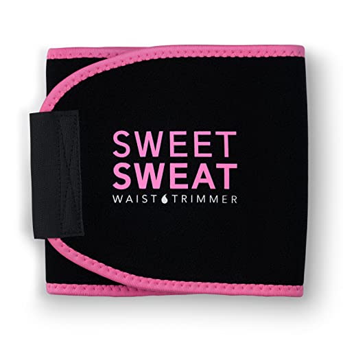 Sports Research Sweet Sweat Waist Trimmer Get More from Your Workout - Sweat Band Increases Stomach Temp to Cut Water Weight - Gym Waist Trainer Belt for Women & Men - Faja para Hacer Ejercicios