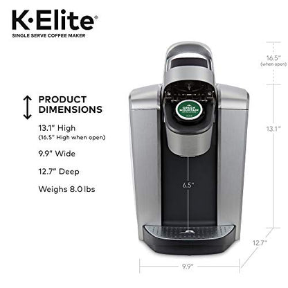 Keurig K-Elite Single-Serve K-Cup Pod Coffee Maker, Brushed Silver