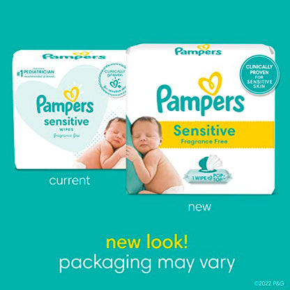 Baby Wipes Combo, 1008 count - Pampers Sensitive Water Based Hypoallergenic and Unscented Baby Wipes (Packaging May Vary)