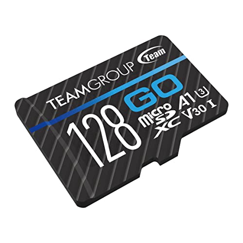 TEAMGROUP GO Card 128GB x 5 PACK Micro SDXC UHS-I U3 V30 4K for GoPro & Drone & Action Cameras High Speed Flash Memory Card with Adapter for Outdoor Sports, 4K Shooting, Nintendo-Switch TGUSDX128GU363