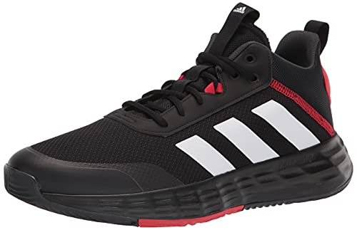 adidas mens Own the Game 2.0 Basketball Shoe, Black/White/Carbon, 9.5 US