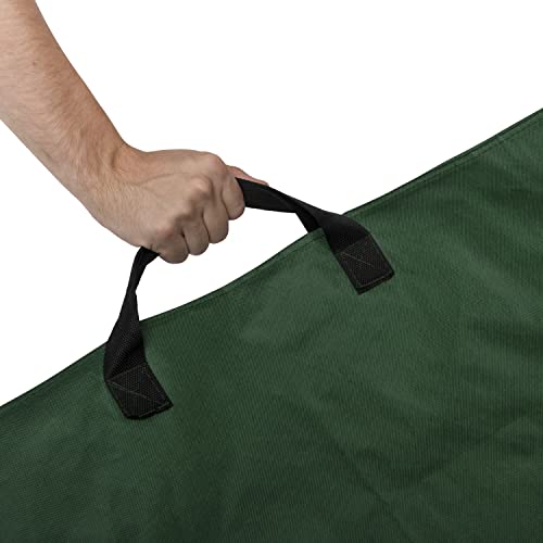 RUAFOX Garden Leaf Tarp With Handles Converts Into Reusable Yard Waste Bag 56.5” L x 56“ W - Comes With Claw Garden Gloves